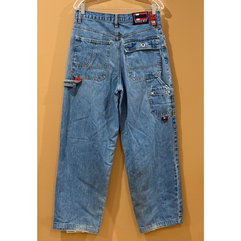 Vintage Bugle Boy Jeans Mens Carpenter Baggy Wide Leg Size 32x30 RARE